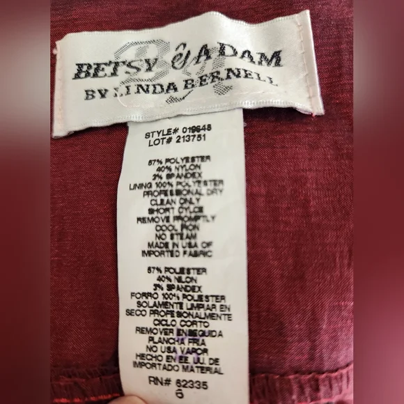 Besy & Adam by Linda Bernell Short Maroon Ruched Dress Size 6 - Picture 3 of 3